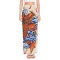 Japanese Koi Fish Tattoo Print High Slit Maxi Skirt