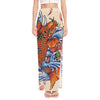 Japanese Koi Fish Tattoo Print High Slit Maxi Skirt