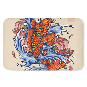 Japanese Koi Fish Tattoo Print Indoor Door Mat