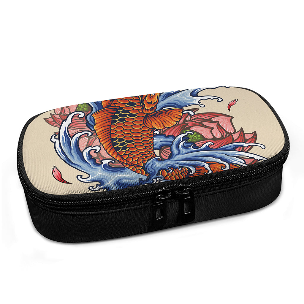 Japanese Koi Fish Tattoo Print Insulin Cooler Travel Case