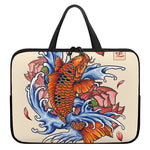 Japanese Koi Fish Tattoo Print Laptop Sleeve With Handle
