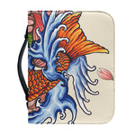 Japanese Koi Fish Tattoo Print Leather Bible Cover