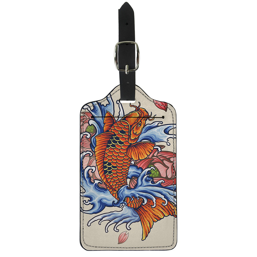 Japanese Koi Fish Tattoo Print Luggage Tag