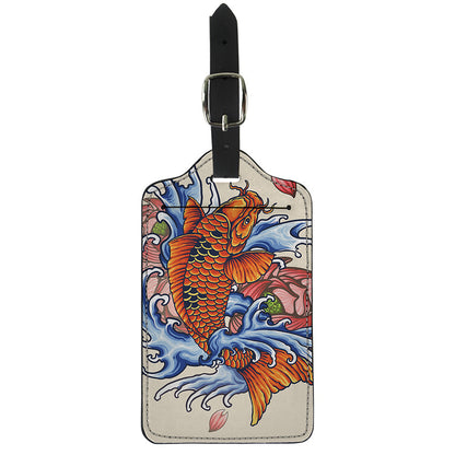 Japanese Koi Fish Tattoo Print Luggage Tag