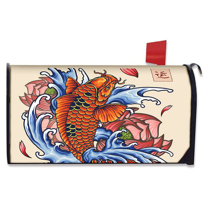 Japanese Koi Fish Tattoo Print Mailbox Cover