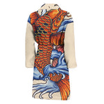 Japanese Koi Fish Tattoo Print Men's Bathrobe