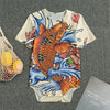 Japanese Koi Fish Tattoo Print Men's Bodysuit