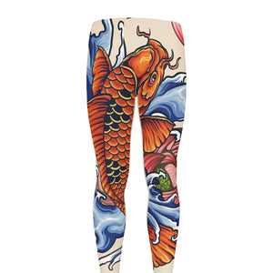 Japanese Koi Fish Tattoo Print Men's leggings