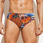 Japanese Koi Fish Tattoo Print Men's Swim Briefs