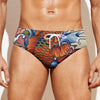 Japanese Koi Fish Tattoo Print Men's Swim Briefs