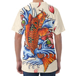 Japanese Koi Fish Tattoo Print Men's Velvet T-Shirt