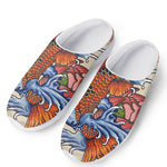 Japanese Koi Fish Tattoo Print Mesh Casual Shoes