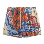 Japanese Koi Fish Tattoo Print Mesh Shorts