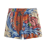 Japanese Koi Fish Tattoo Print Mesh Shorts