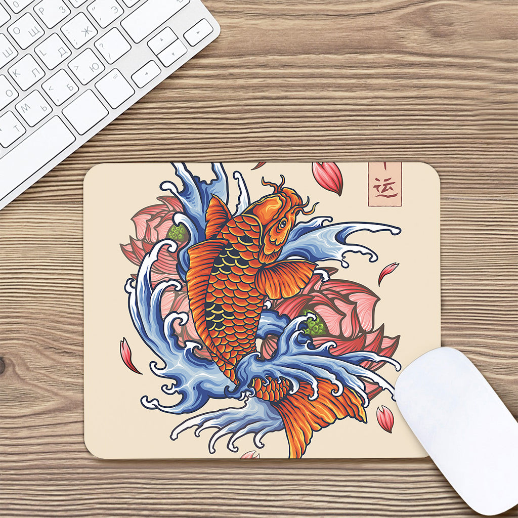 Japanese Koi Fish Tattoo Print Mouse Pad