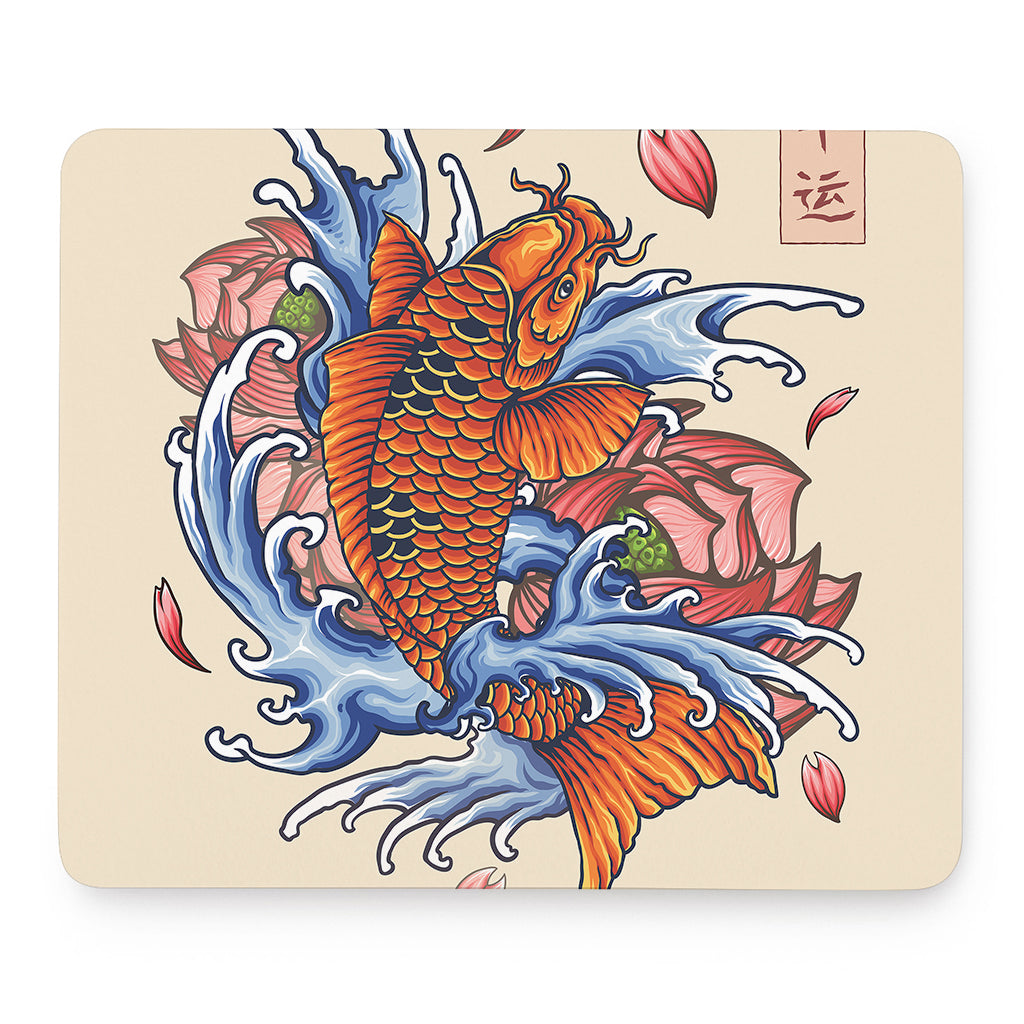 Japanese Koi Fish Tattoo Print Mouse Pad