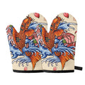 Japanese Koi Fish Tattoo Print Oven Mitts