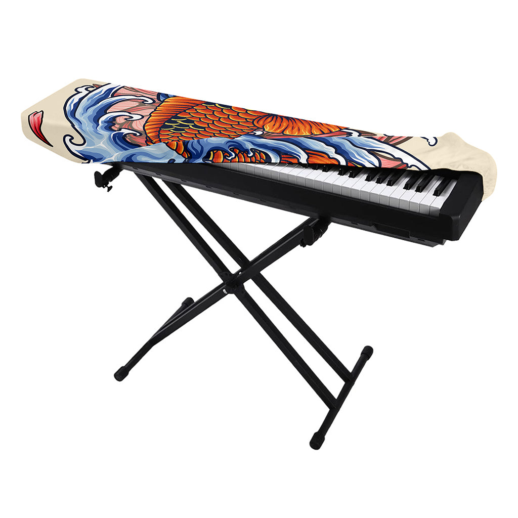 Japanese Koi Fish Tattoo Print Piano Keyboard Cover