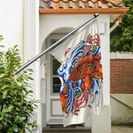 Japanese Koi Fish Tattoo Print Polyester Flag