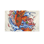 Japanese Koi Fish Tattoo Print Polyester Flag