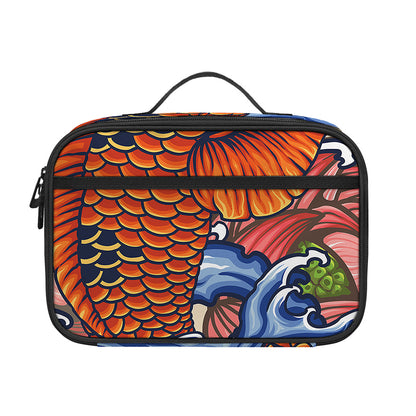 Japanese Koi Fish Tattoo Print Portable Lunch Bag