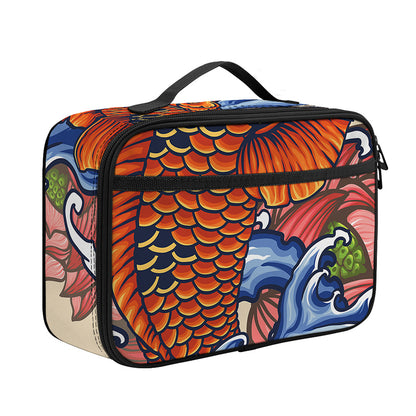 Japanese Koi Fish Tattoo Print Portable Lunch Bag