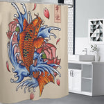 Japanese Koi Fish Tattoo Print Premium Shower Curtain