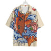 Japanese Koi Fish Tattoo Print Rayon Hawaiian Shirt