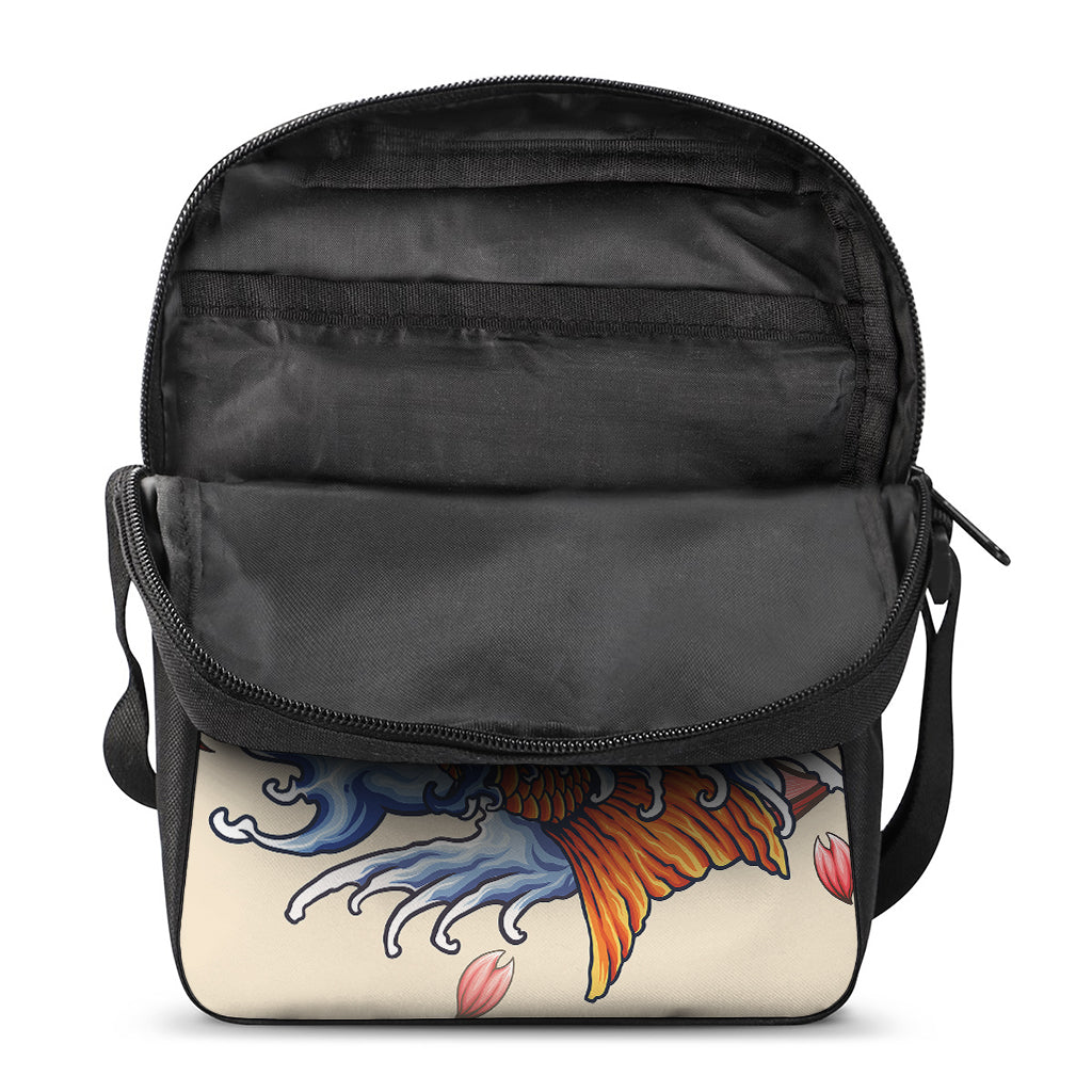 Japanese Koi Fish Tattoo Print Rectangular Crossbody Bag