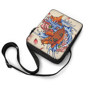 Japanese Koi Fish Tattoo Print Rectangular Crossbody Bag