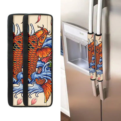 Japanese Koi Fish Tattoo Print Refrigerator Handle Covers