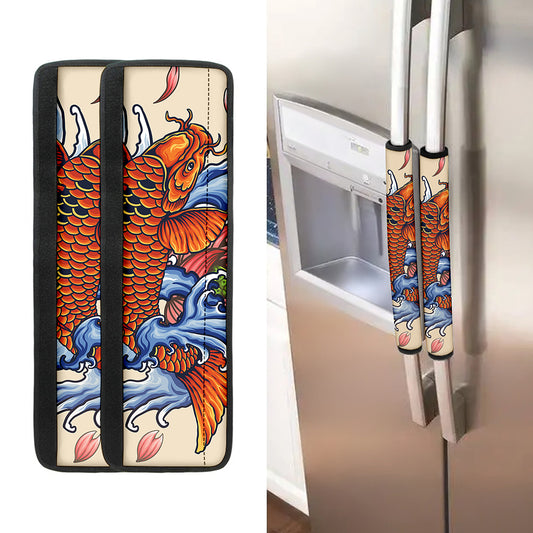 Japanese Koi Fish Tattoo Print Refrigerator Handle Covers