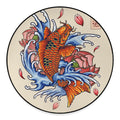 Japanese Koi Fish Tattoo Print Round Floor Mat