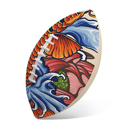 Japanese Koi Fish Tattoo Print Rugby Ball