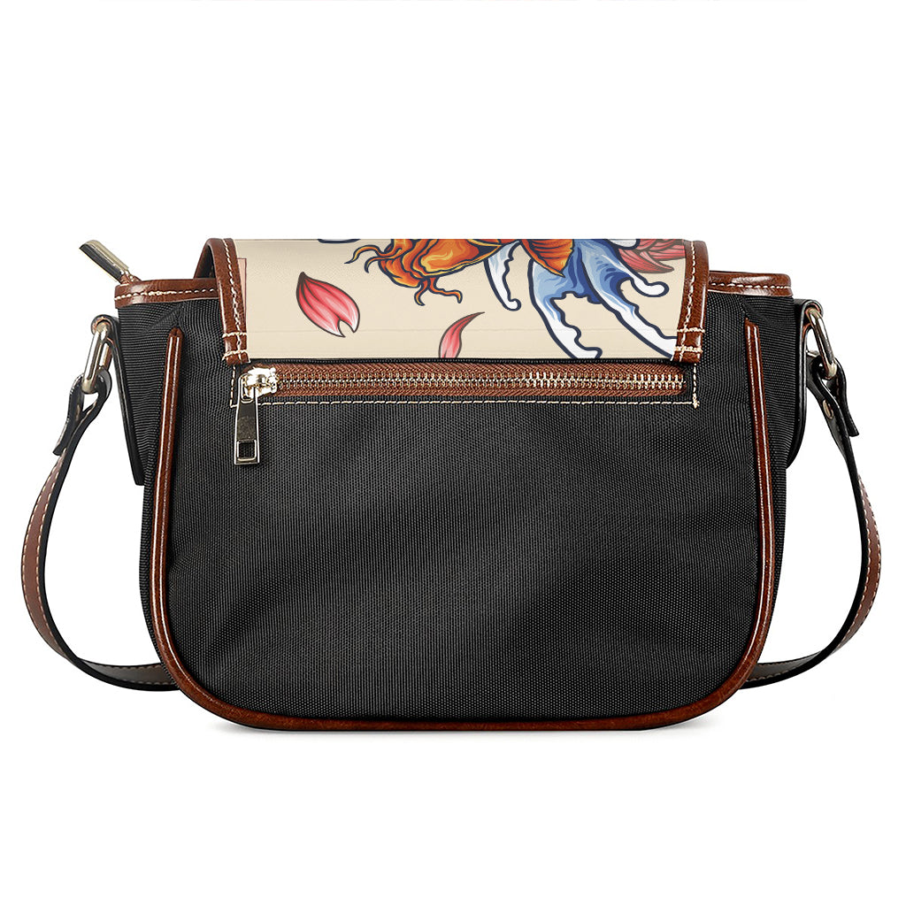 Japanese Koi Fish Tattoo Print Saddle Bag