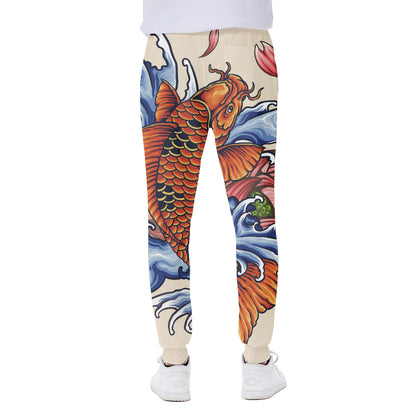 Japanese Koi Fish Tattoo Print Scuba Joggers