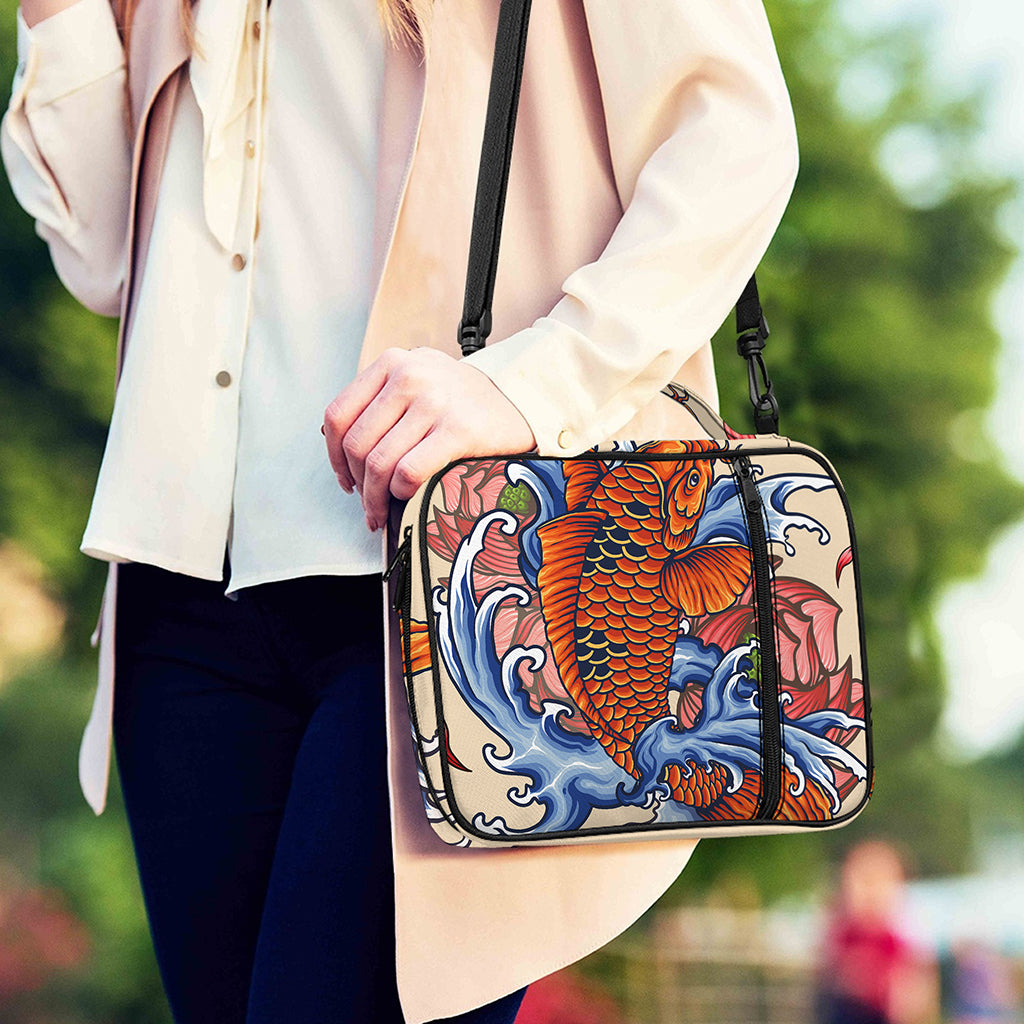 Japanese Koi Fish Tattoo Print Shoulder Strap Bible Bag