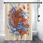 Japanese Koi Fish Tattoo Print Shower Curtain