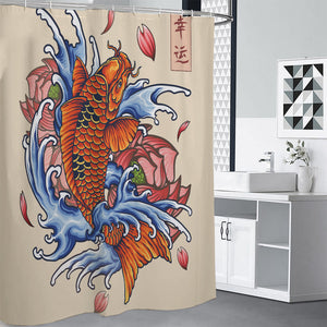 Japanese Koi Fish Tattoo Print Shower Curtain