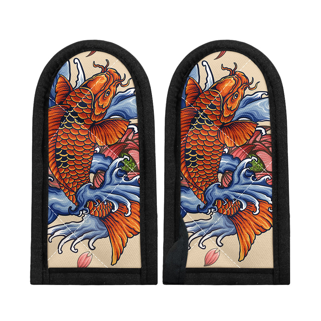 Japanese Koi Fish Tattoo Print Skillet Handle Cover