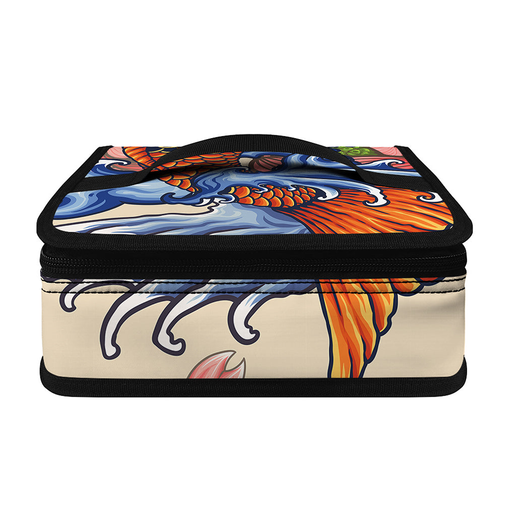 Japanese Koi Fish Tattoo Print Small Lunch Bag