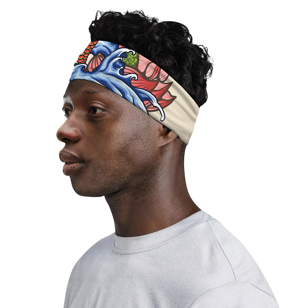 Japanese Koi Fish Tattoo Print Sports Headband