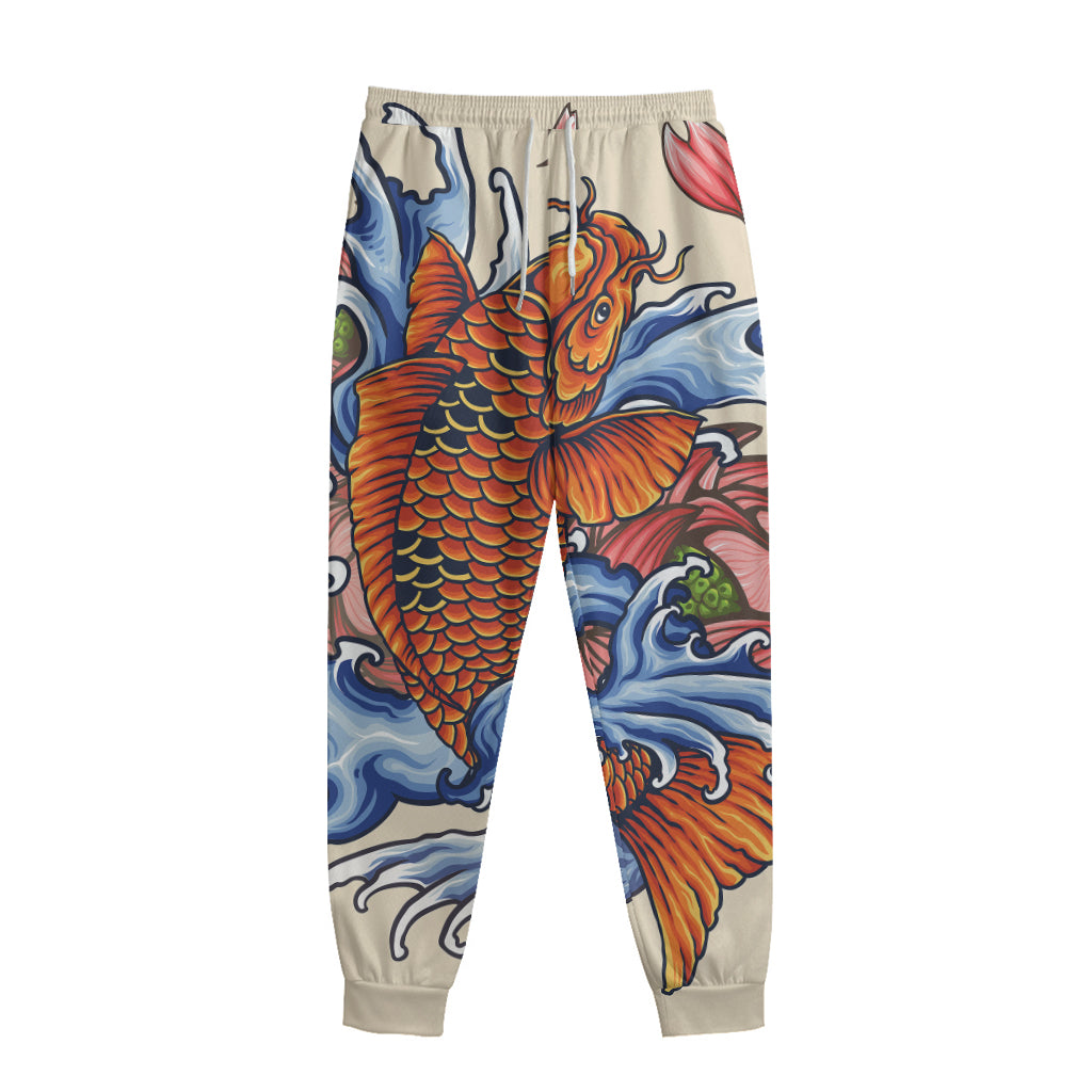 Japanese Koi Fish Tattoo Print Sweatpants