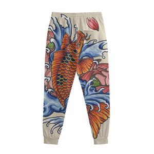 Japanese Koi Fish Tattoo Print Sweatpants