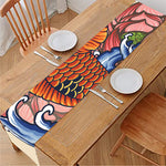 Japanese Koi Fish Tattoo Print Table Runner