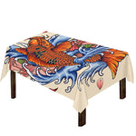Japanese Koi Fish Tattoo Print Tablecloth