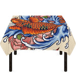 Japanese Koi Fish Tattoo Print Tablecloth
