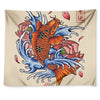 Japanese Koi Fish Tattoo Print Tapestry