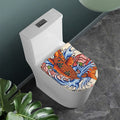 Japanese Koi Fish Tattoo Print Toilet Lid Cover