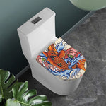 Japanese Koi Fish Tattoo Print Toilet Lid Cover